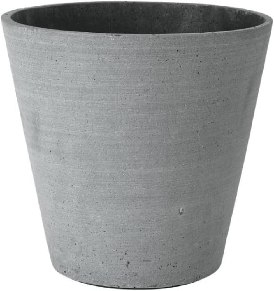 blomus COLUNA Pflanzgefäß, Dunkelgrau, Polystone, H 24 cm, Ø 26 cm, 65731 Bild 1