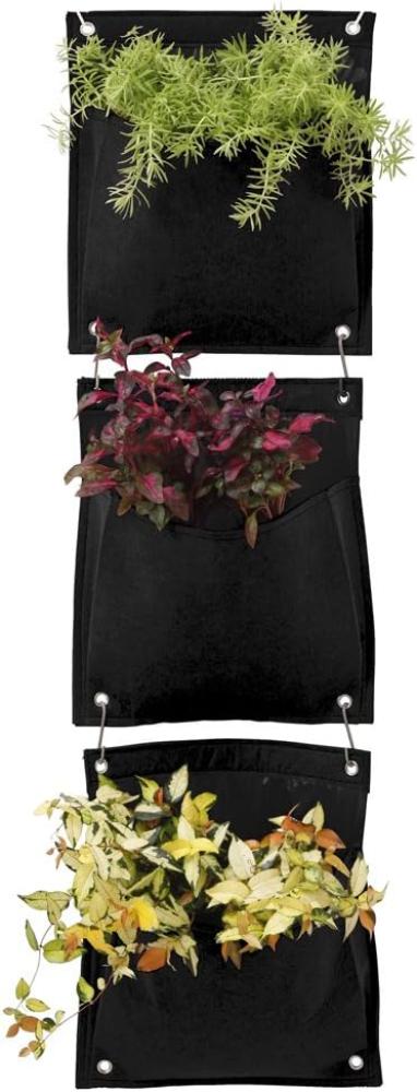 VegTrug fhp01bk Filz Kräutertopf Set Schwarz (3-teilig)-P - Bild 1