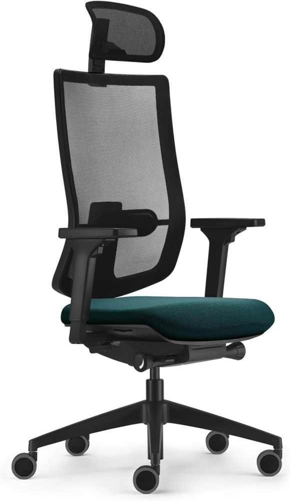 Sedus, se:do PRO Light 2, ergonomischer Bürostuhl, Netzmembran, Petrol, Lordosenstütze, Nackenstütze, höhenverstellbar Bild 1