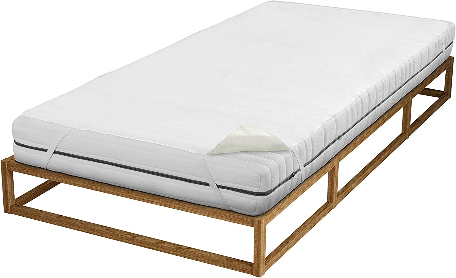 Biberna Molton Sleep & Protect Matrazenauflage weiß 100 x 200cm Matratzenschoner Bild 1