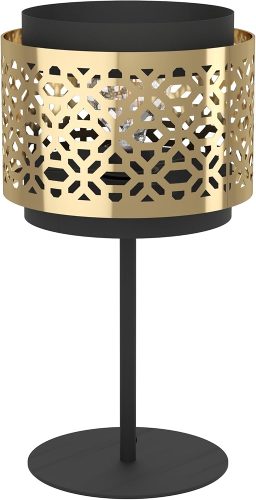 Eglo 43982 Tischleuchte SANDBACH Stahl schwarz, messing E27 1X40W H:45cm Ø24cm mit Kabelschalter Bild 1