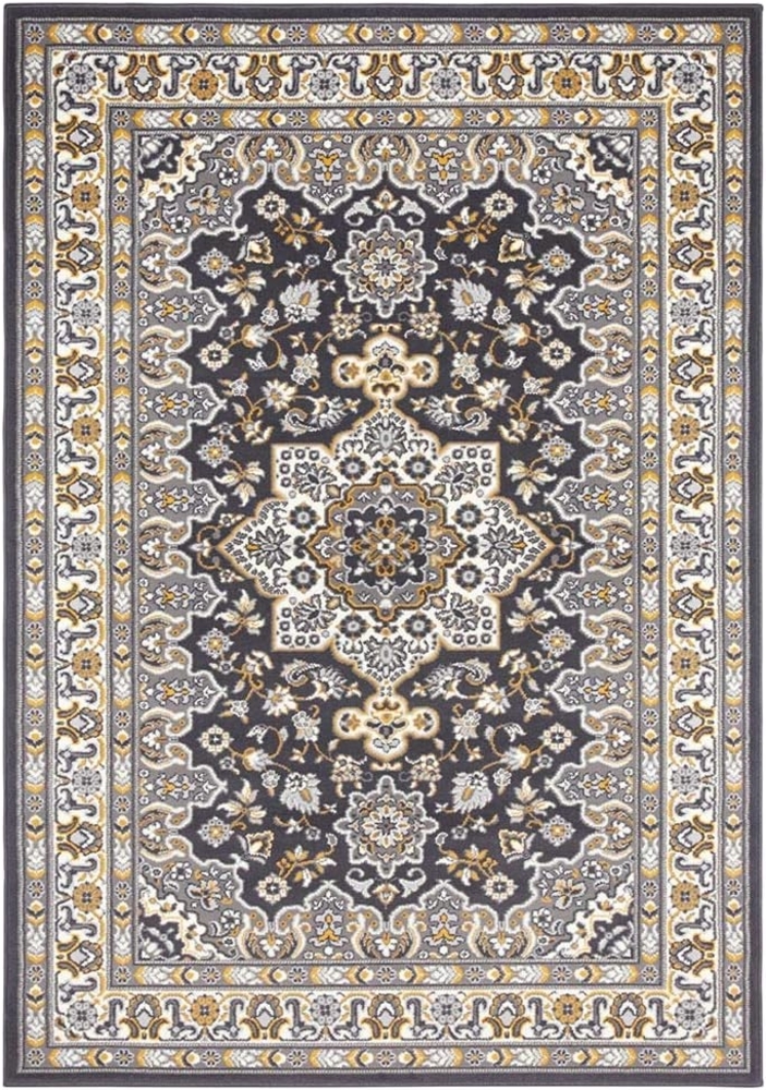 Orientalischer Kurzflor Teppich Parun Täbriz Dunkelgrau - 120x170x0,9cm Bild 1