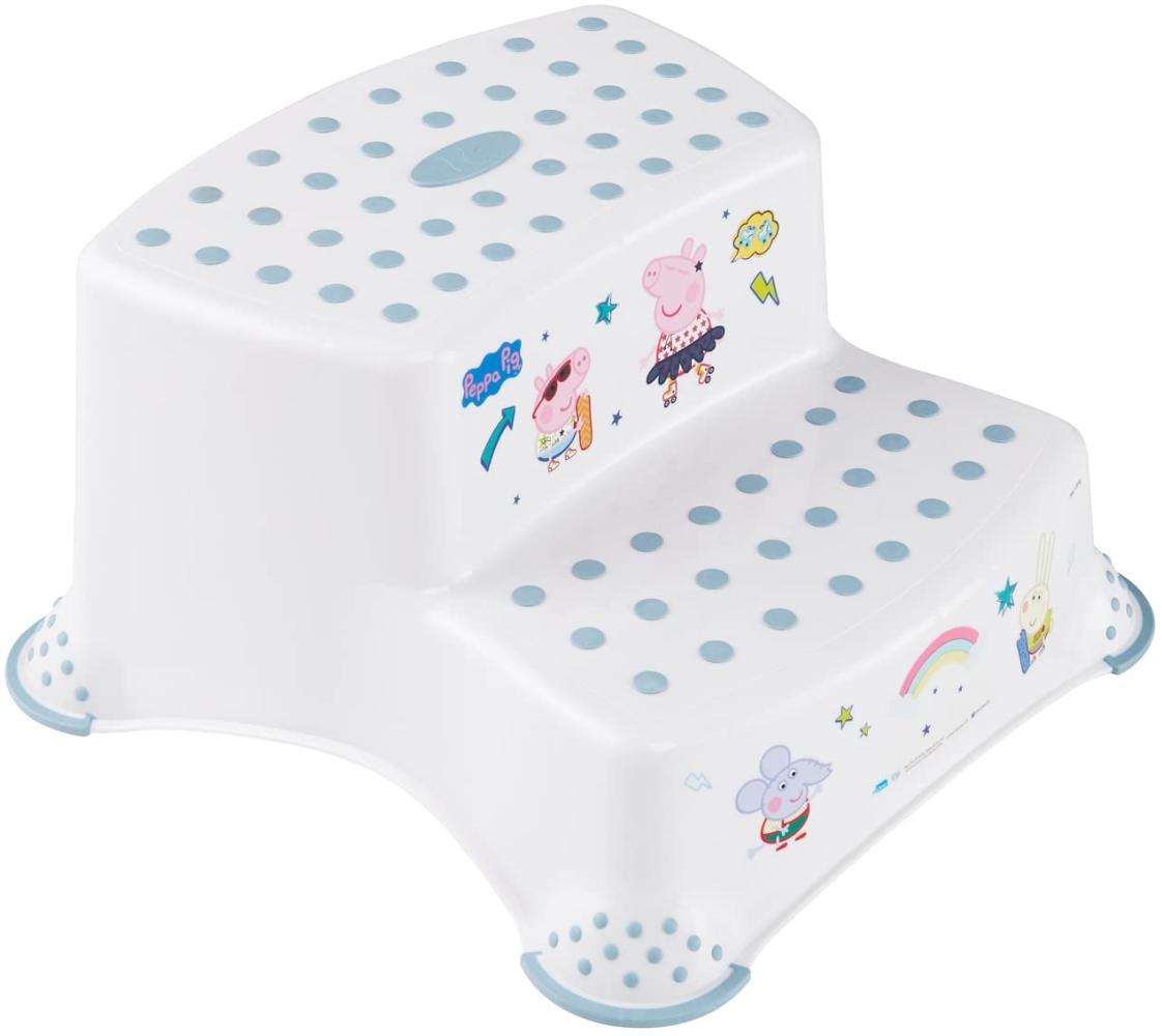 Peppa Wutz - Tritthocker - weiß/hellblau Bild 1