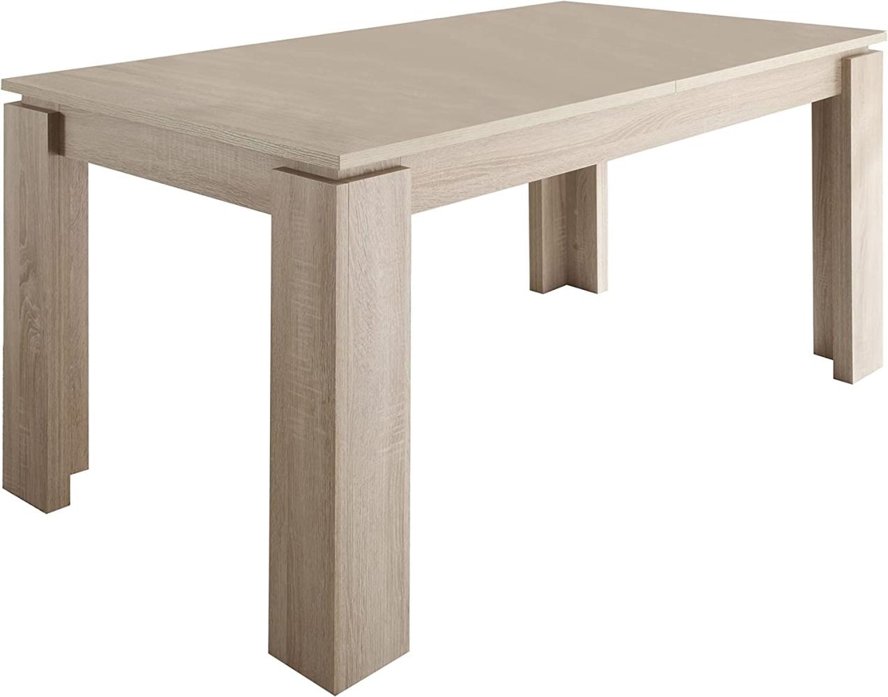 Esstisch Musto | Ausziehtisch | Eiche sägerau hell | 160(200)x90 Bild 1