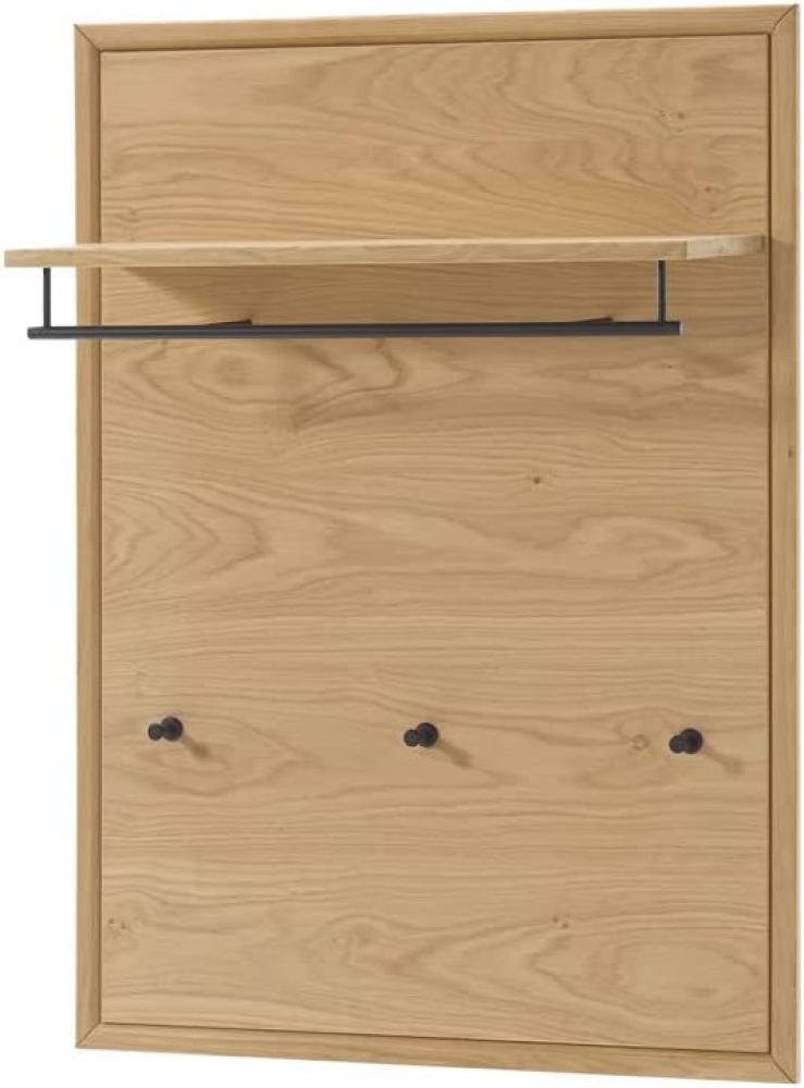 Garderobenpaneel Porto 53 Eiche bianco massiv 80 x 129 x 28 cm Garderobe Bild 1