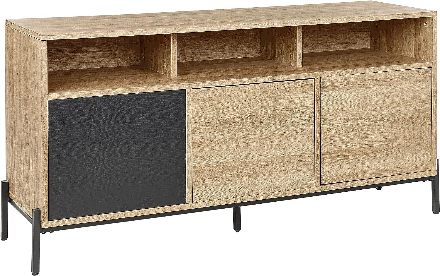 Sideboard heller Holzfarbton grau mit 3 Türen MOINES Bild 1