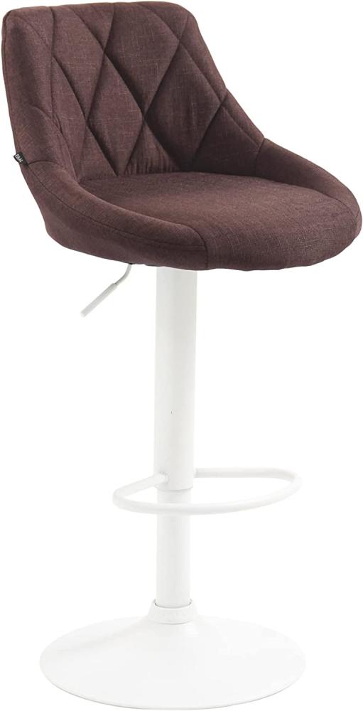 Barhocker Lazio Stoff weiß (Farbe: braun) Bild 1