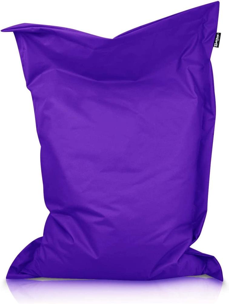 BuBiBag XXL Sitzsack, Outdoor Sitzsäcke für Kinder und Erwachsene, Bodenkissen Beanbag Fatboy wetterfest (Lila 100x70cm) Bild 1