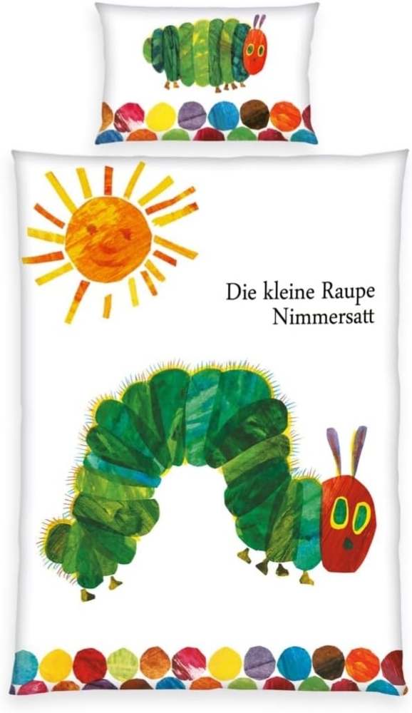 HERDING Wende-Babybettwäsche 100x135 cm Bunt Bild 1