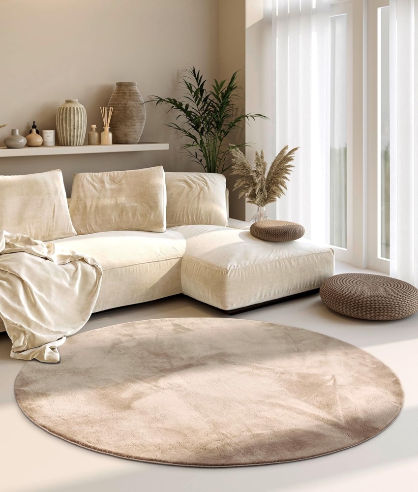 Villeroy & Boch Teppich Leon, rund, Höhe: 15 mm, Langflor, Shaggy, einfarbig, flauschig, weich, glänzend, modern, uni Bild 1