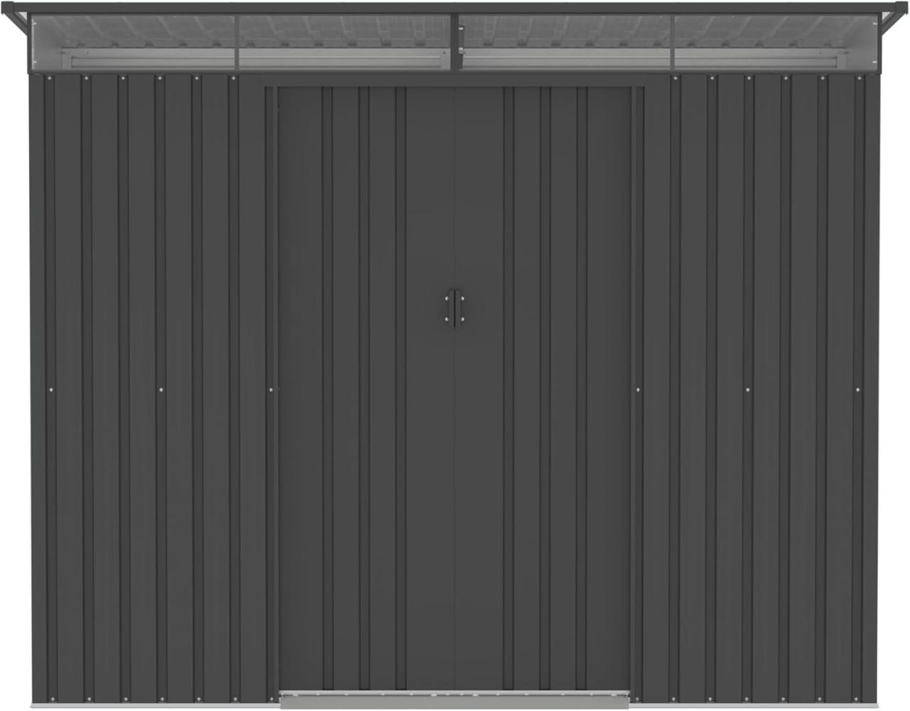 tepro Metallgerätehaus Multi Shed XL Skylight, Maße: 263 x 184 x 202cm, Schwarz Bild 1