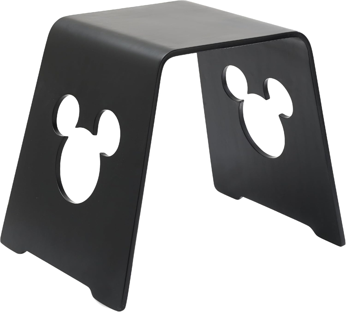 Disney Micky Maus Kinderhocker aus Bugholz-Birkenfurnier, elegante schwarze Oberfläche, 52 x 40,5 x 45 cm (B x T x H) Bild 1