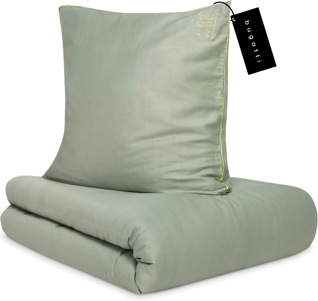 bugatti Bettwäsche Satinbettwäsche bugatti, Mako-Satin, 2 teilig, mit edler Paspelierung Bild 1