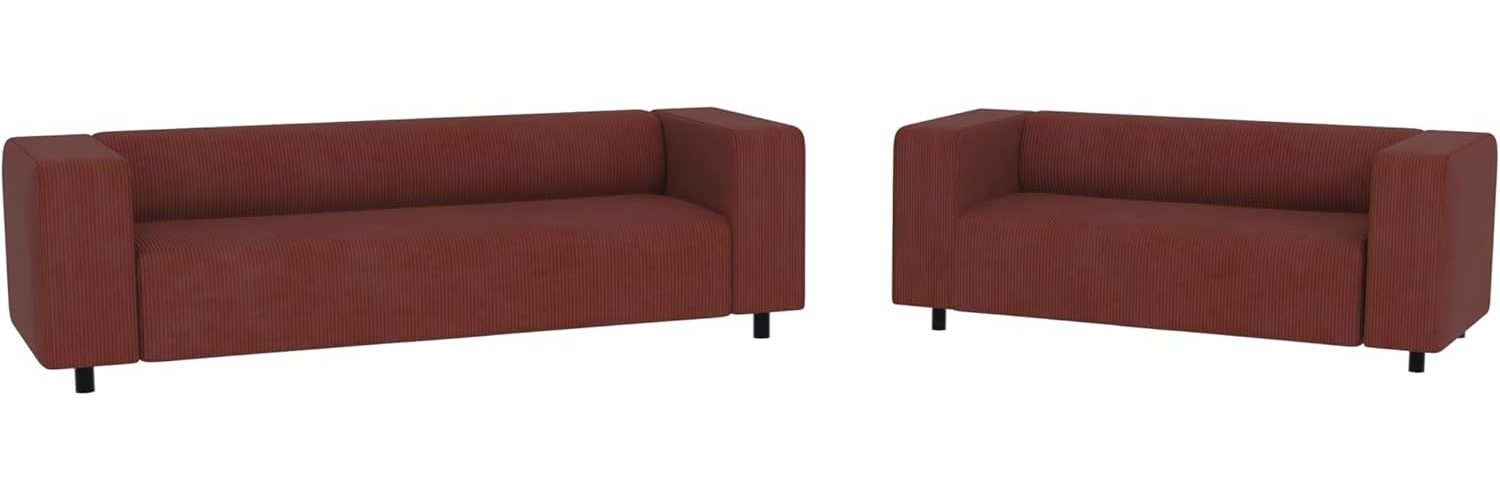 S-Style Möbel Polstergarnitur 3+2 Gustav aus Cord-Stoff mit bequemem Sitz, (1x 3-Sitzer-Sofa, 1x 2-Sitzer-Sofa) Bild 1