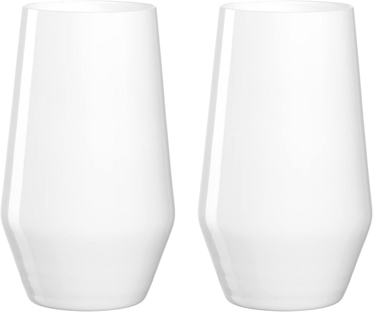 Leonardo Trinkglas Etna, 2er Set, Glas, Gläser, Wasserglas, Kristallglas, Weiß, 365 ml, 026656 Bild 1