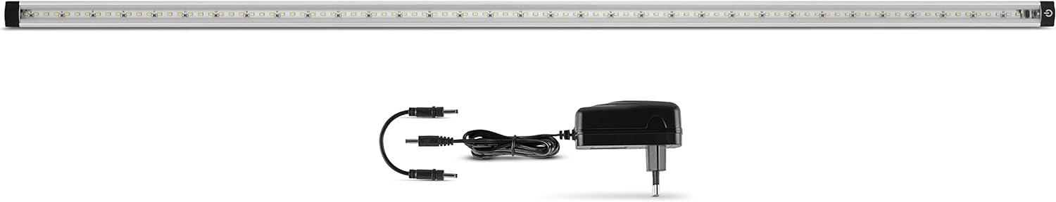 REV TS Unterbauleuchte Küche LED, LED Unterbauleuchte mit Sensor, 30. 000h, 10W, 900lm, 1000 x 25 x 10 mm, silber Bild 1