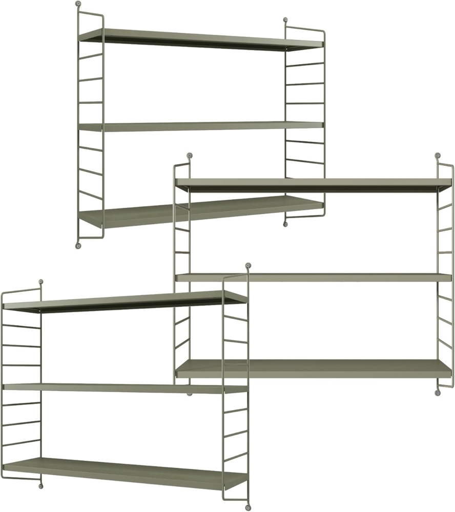 Modulares Wandregal Strängnäs 3er Set Kamelfarben [en. casa] Bild 1