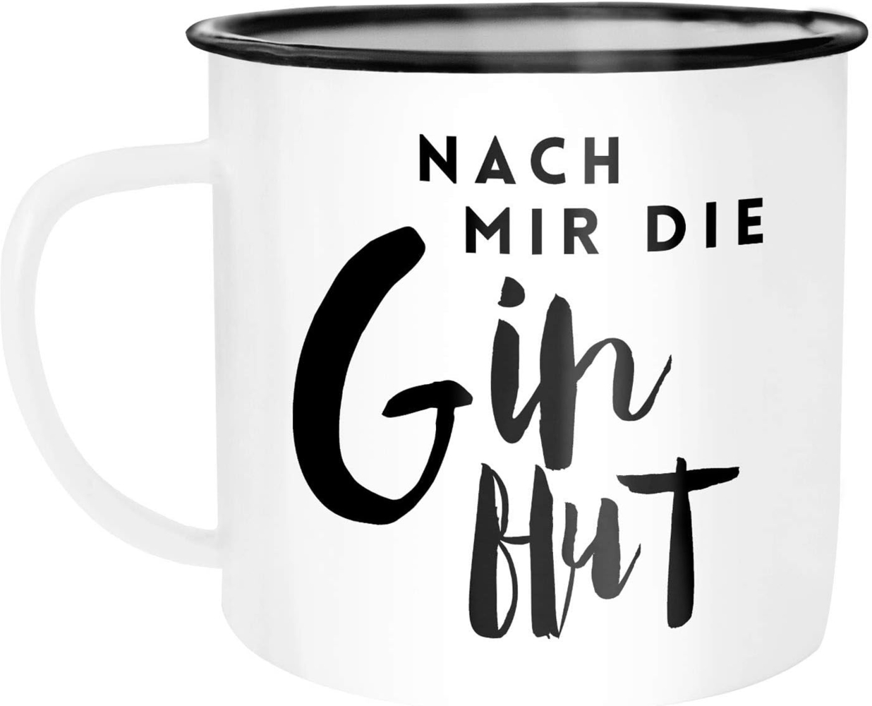 MoonWorks Tasse ''le Tasse Becher Nach mir die Ginflut Gin Spruch Wortspiel Kaffeetasse Moonworks'', liert und mit Aufdruck Bild 1