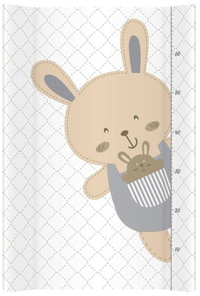 Albero Mio Baby Wickelauflage Wickelmulde Wickelunterlage 50x70 cm abwaschbar Wickeltischauflage Wickelaufsatz für Kinderbett Unisex (Lustiges Kaninchen) Bild 1