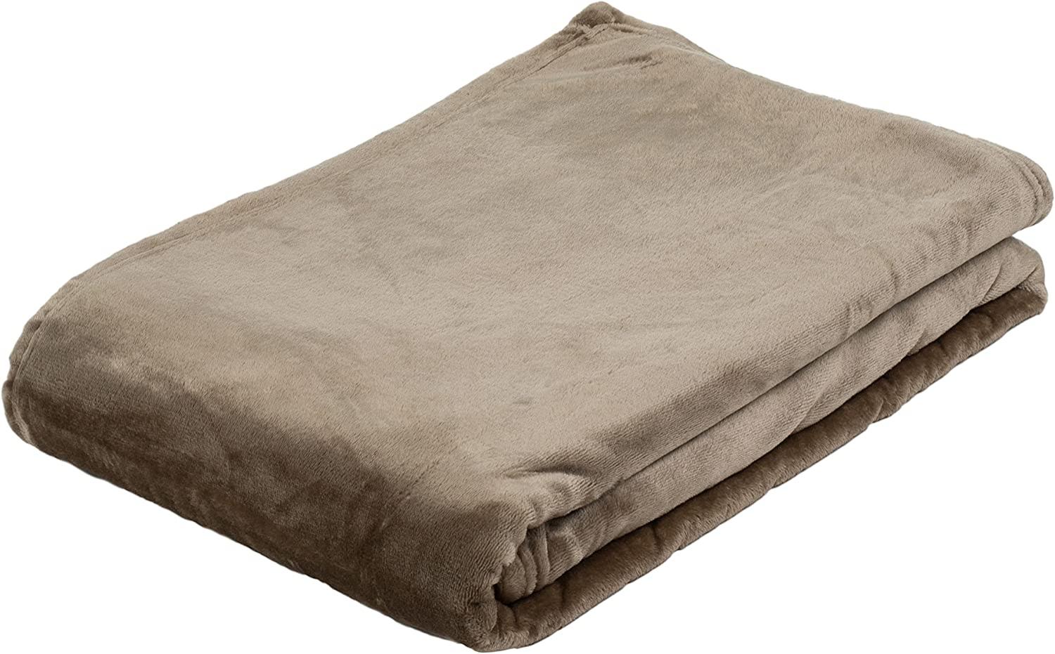 BettwarenShop Wohndecke Memphis | 220x240 cm | taupe Bild 1