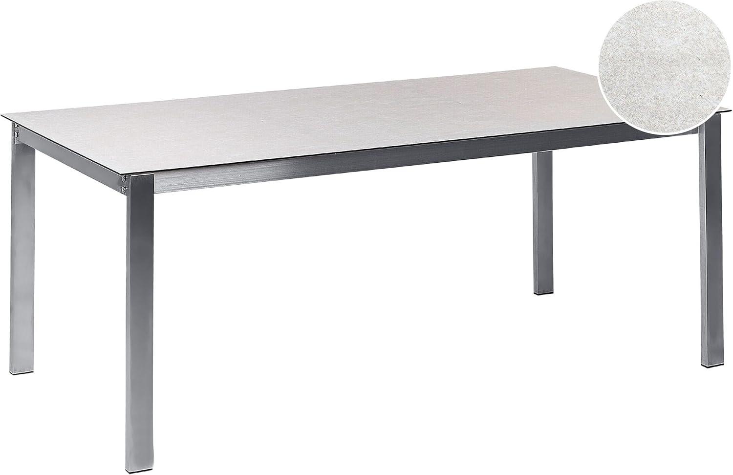 Gartentisch Glas Weiß COSOLETO Bild 1