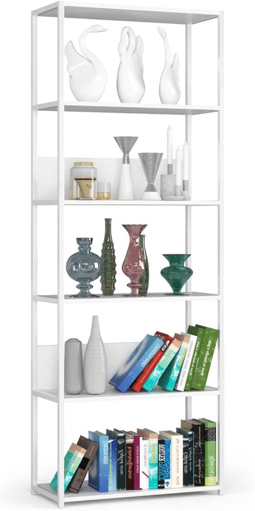 AKORD | Loft 70 cm Bücherregal | Moderner Schrank | Minimalistisch | Bücher Regal | Robust | Für Zuhause | Für das Büro | 6 Fachböden | Einfache Montage | 24 Monate Garantie Bild 1