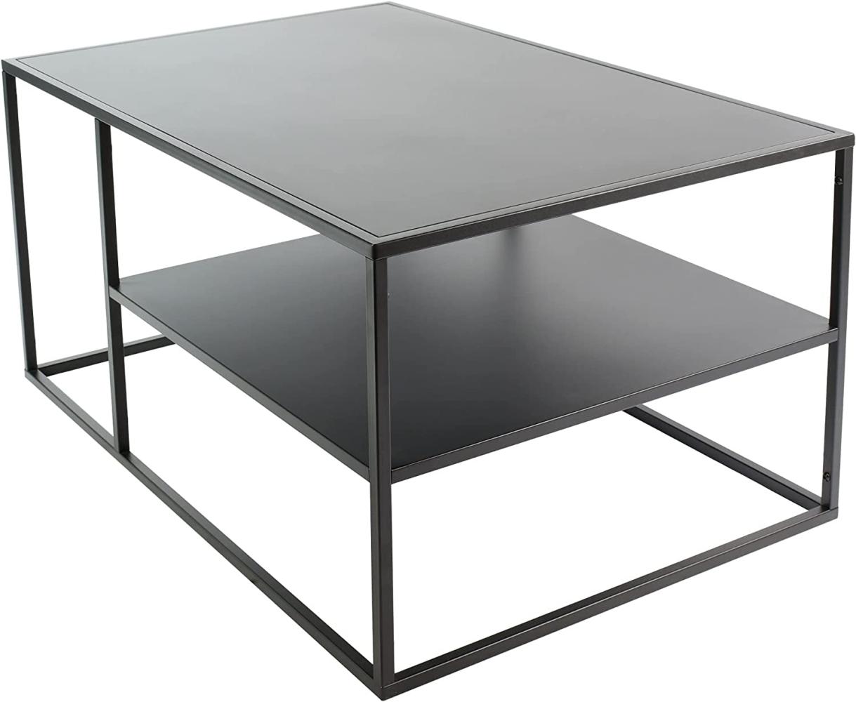 osoltus cube Industrie Stil Couchtisch Stahl schwarz 90x60x45cm Bild 1