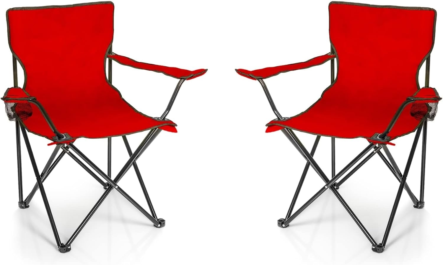 BigDean Campingstuhl 2x Faltstuhl Campingstuhl Anglerstuhl Getränkehalter Klappstuhl Bild 1