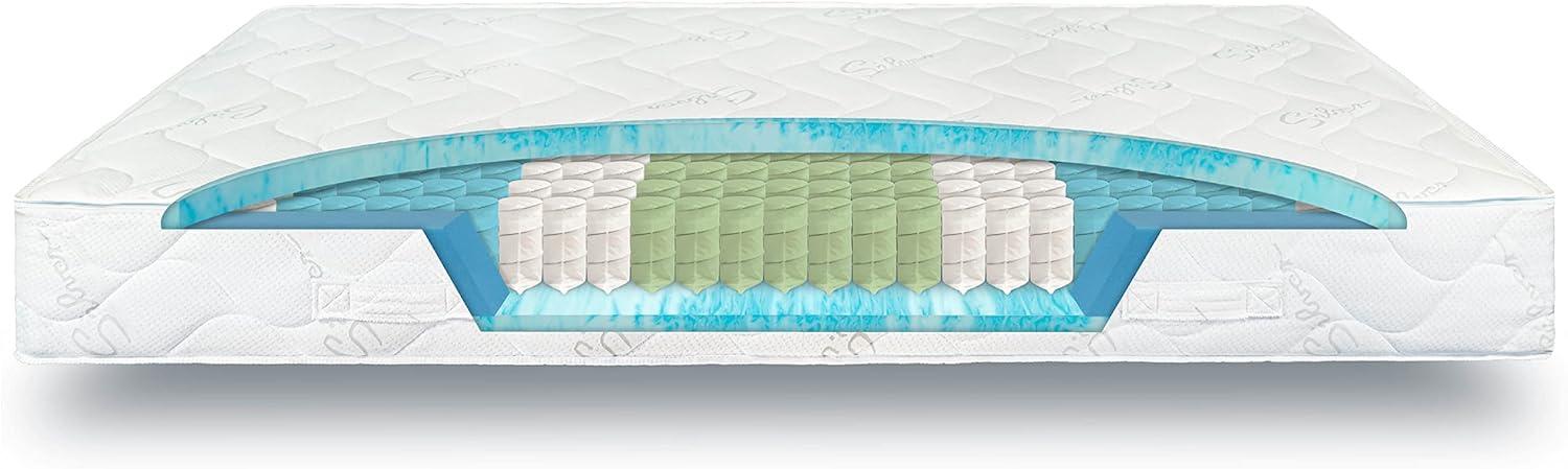 verapur Taschenfederkern Matratze 180x200 cm H3, 7-Zonen, Ortho Soft weiche Tonnentaschenfederkernmatratze, waschbarer Bezug, Öko-Tex, 23cm hoch Bild 1