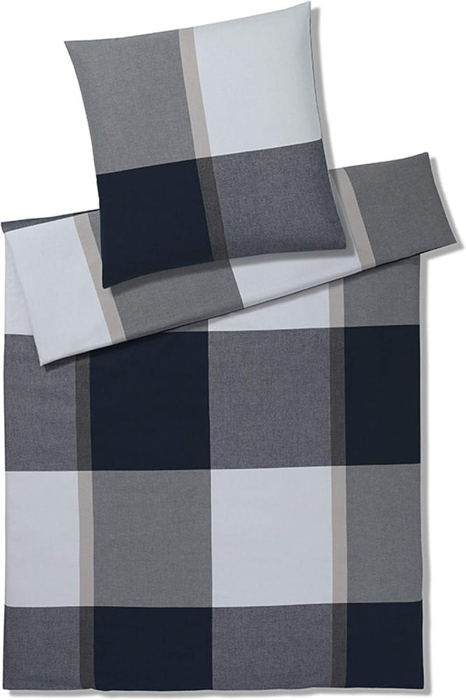 elegante Soft-Flanell Bettwäsche Berkeley smoke | 135x200 cm + 80x80 cm Bild 1