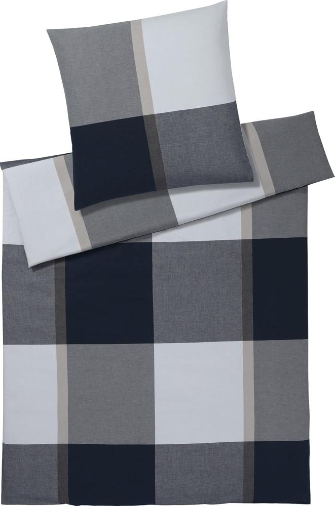 elegante Soft-Flanell Bettwäsche Berkeley smoke | 135x200 cm + 80x80 cm Bild 1