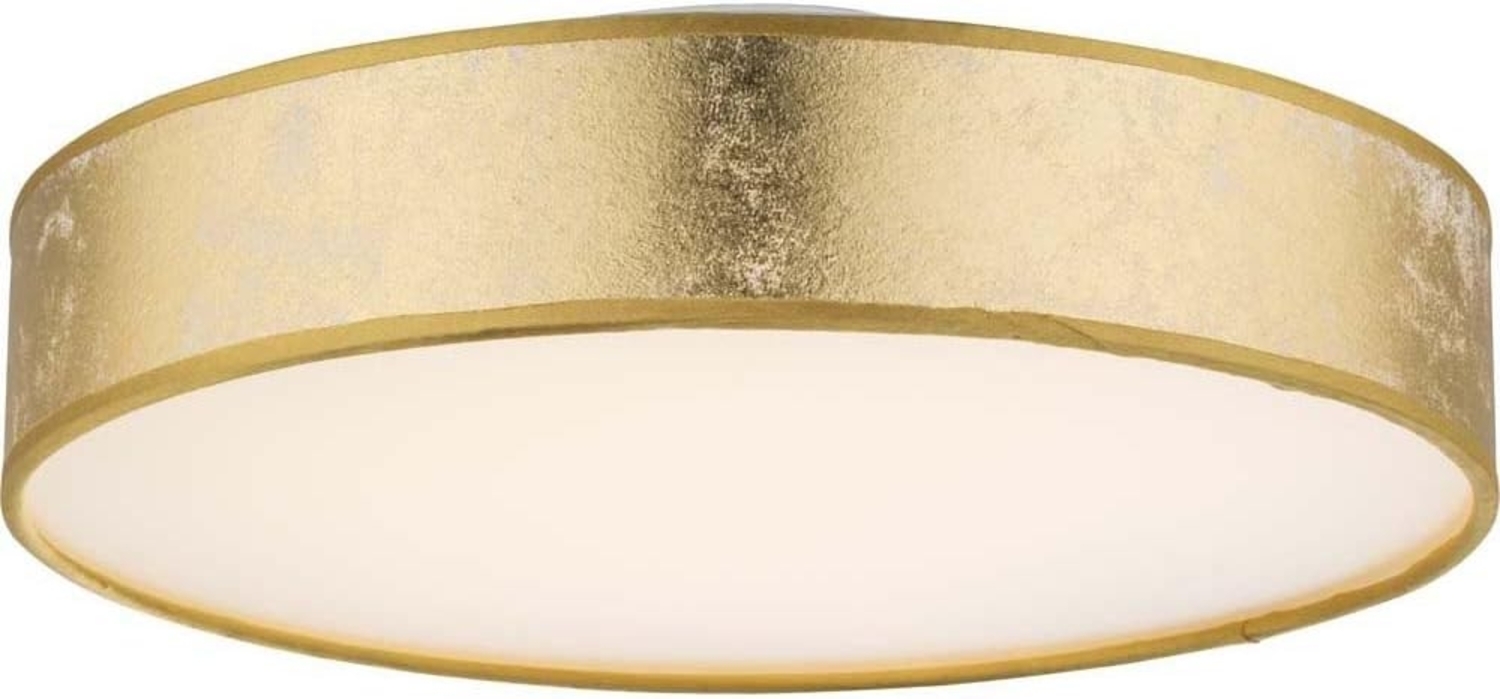 GLOBO Deckenleuchte LED Wohnzimmer Schlafzimmer Deckenlampe Textil gold 15187D2 Bild 1