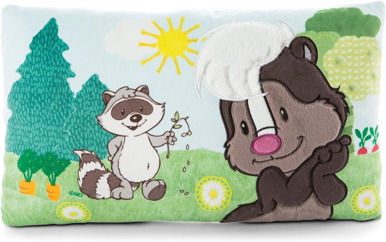 Kissen Waschbär Stinktier 43 X 25 Cm Polyester Grün Bild 1