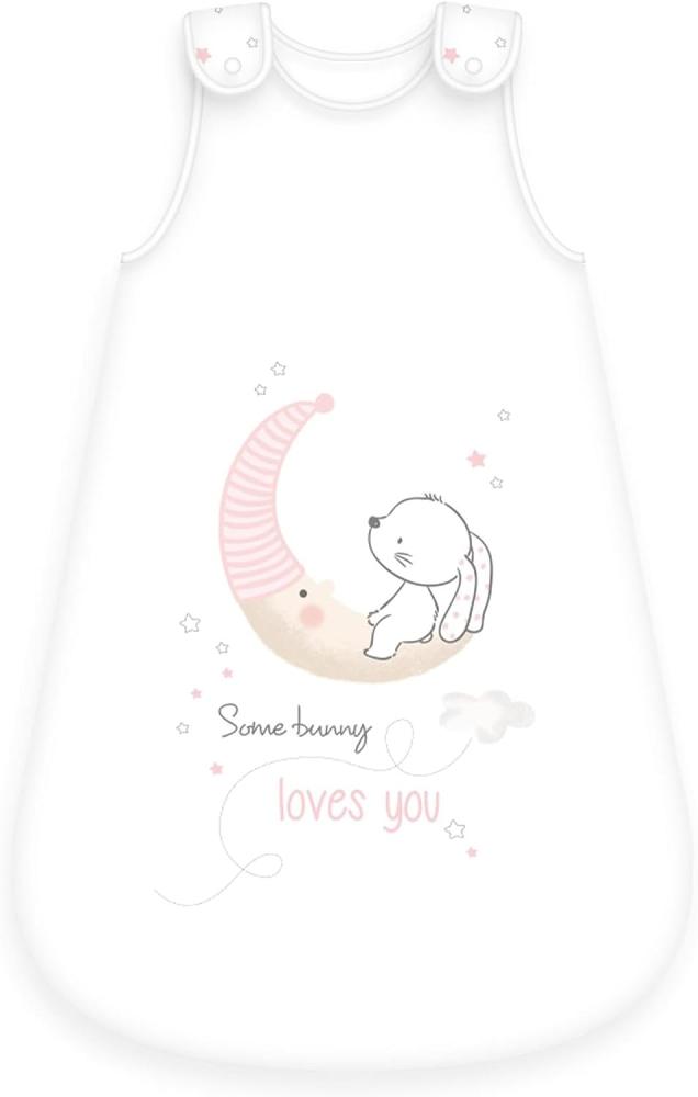 Herding Baby Best Baby-Schlafsack Little Bunny, Kaninchen-Motiv, 70 x 45 cm, Seitlich umlaufender Reißverschluss und Druckknöpfe Bild 1