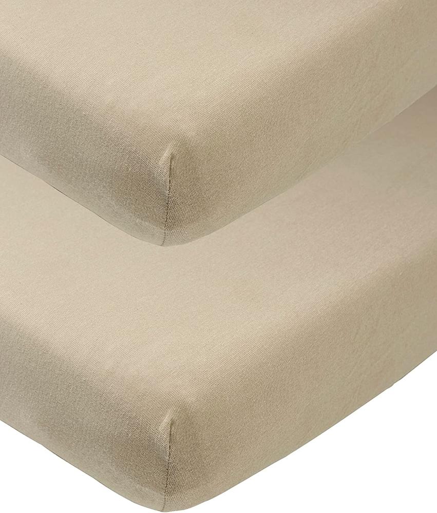 Meyco Jersey Spannbettlaken 50 x 90 cm Taupe 2 Stück Taupe Bild 1