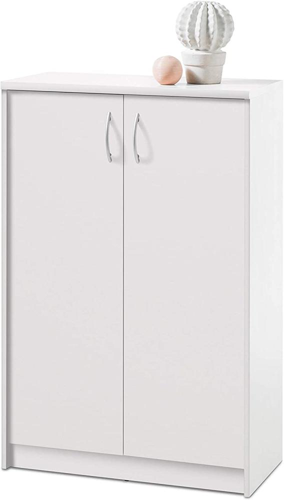 Stella Trading Kommode weiß matt, Schrank BxHxT 74x112x35 cm Bild 1