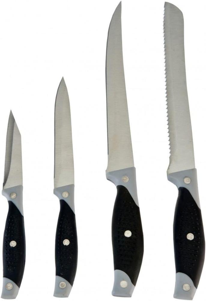 AXENTIA Messerserie Softgriff mit 3 Nieten, hochwertige Stahlklinge Brotmesser 8' Bild 1