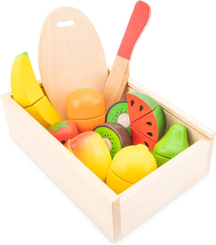 New Classic Toys Schneidsatz Obstkiste junior 21 cm Holz 11-teilig Bild 1