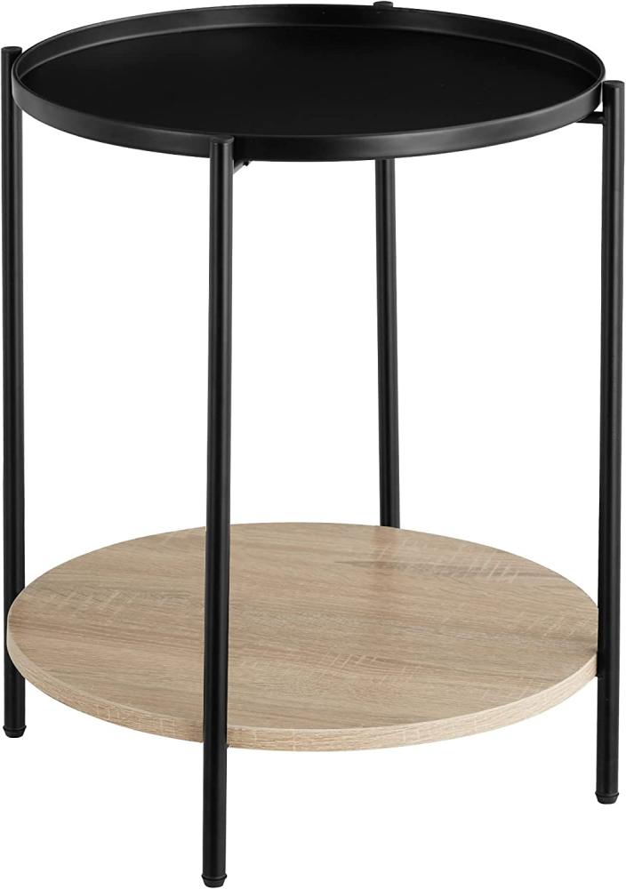 Beistelltisch Sunderland 45,5x54,5 cm - Industrial Holz hell, Eiche Sonoma Bild 1