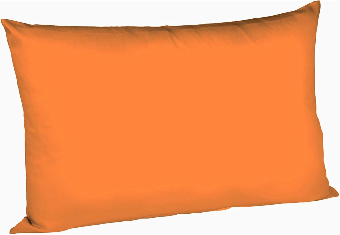 Fleuresse Mako-Satin-Kissenbezug uni colours Farbe orange 2044 50 x 70 cm Bild 1