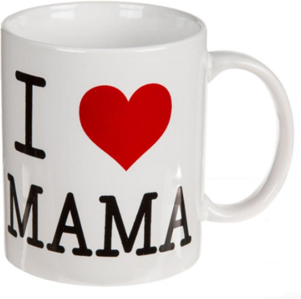 Out of the blue Tasse aus Steingut, I Love Mama, ca. 10 x 8 cm Bild 1