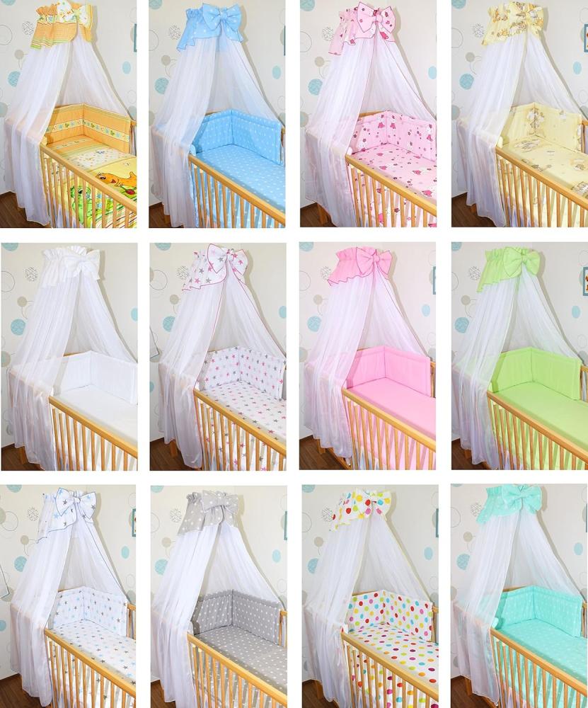 Betthimmel Chiffon Himmel für Baby Bett Deko Himmel Sterne D1 Bild 1