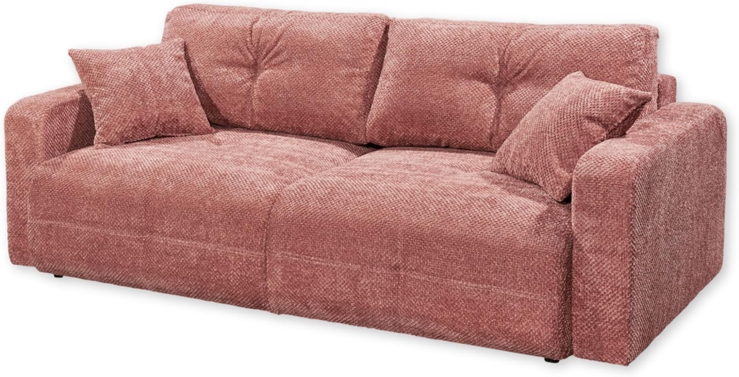 BULLET Bequemes Schlafsofa mit Bettkasten, Stoffbezug Koralle - Klappbares Sofa mit Schlaffunktion - 235 x 88 x 120 cm (B/H/T) Bild 1