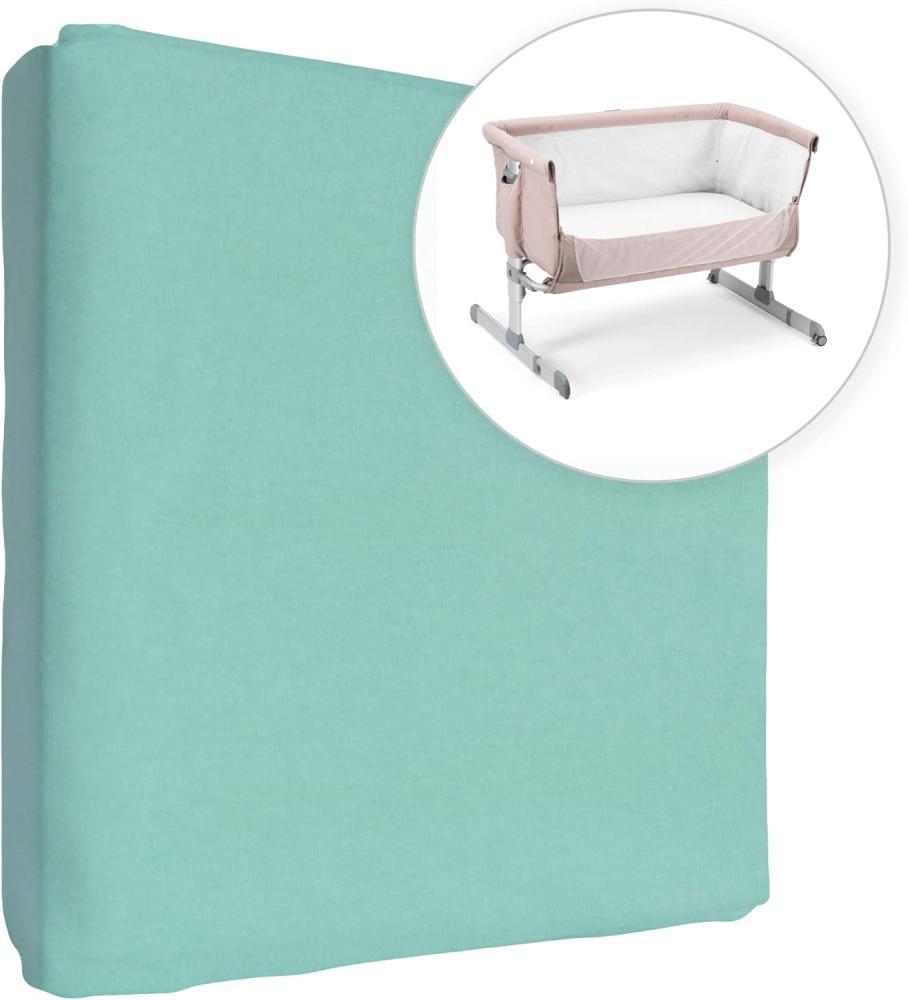 Jersey 100% Baumwolle Spannbettlaken für 90 x 55 cm Baby Nachttisch Kinderbett Matratze (Tiffany) Bild 1