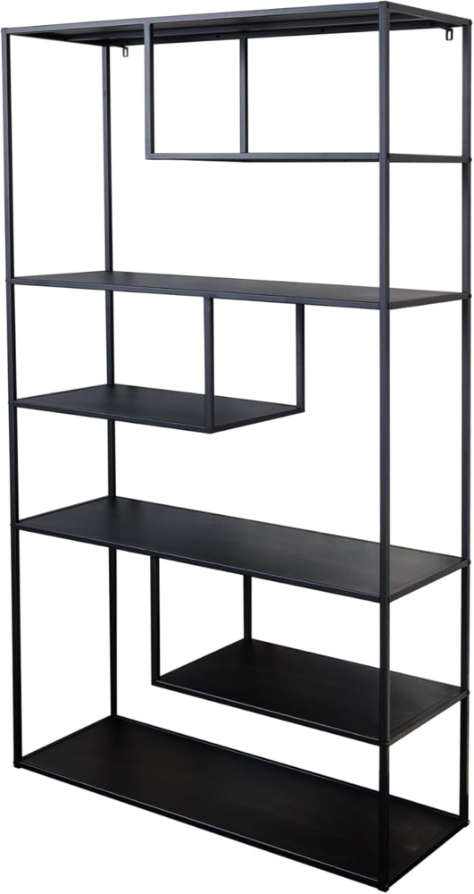 riess-ambiente Bücherregal DURA STEEL 180cm schwarz, Einzelartikel 1-tlg, Wohnzimmer · Metall · 6 Fächer · Bücher · Modern Design · Schlafzimmer Bild 1