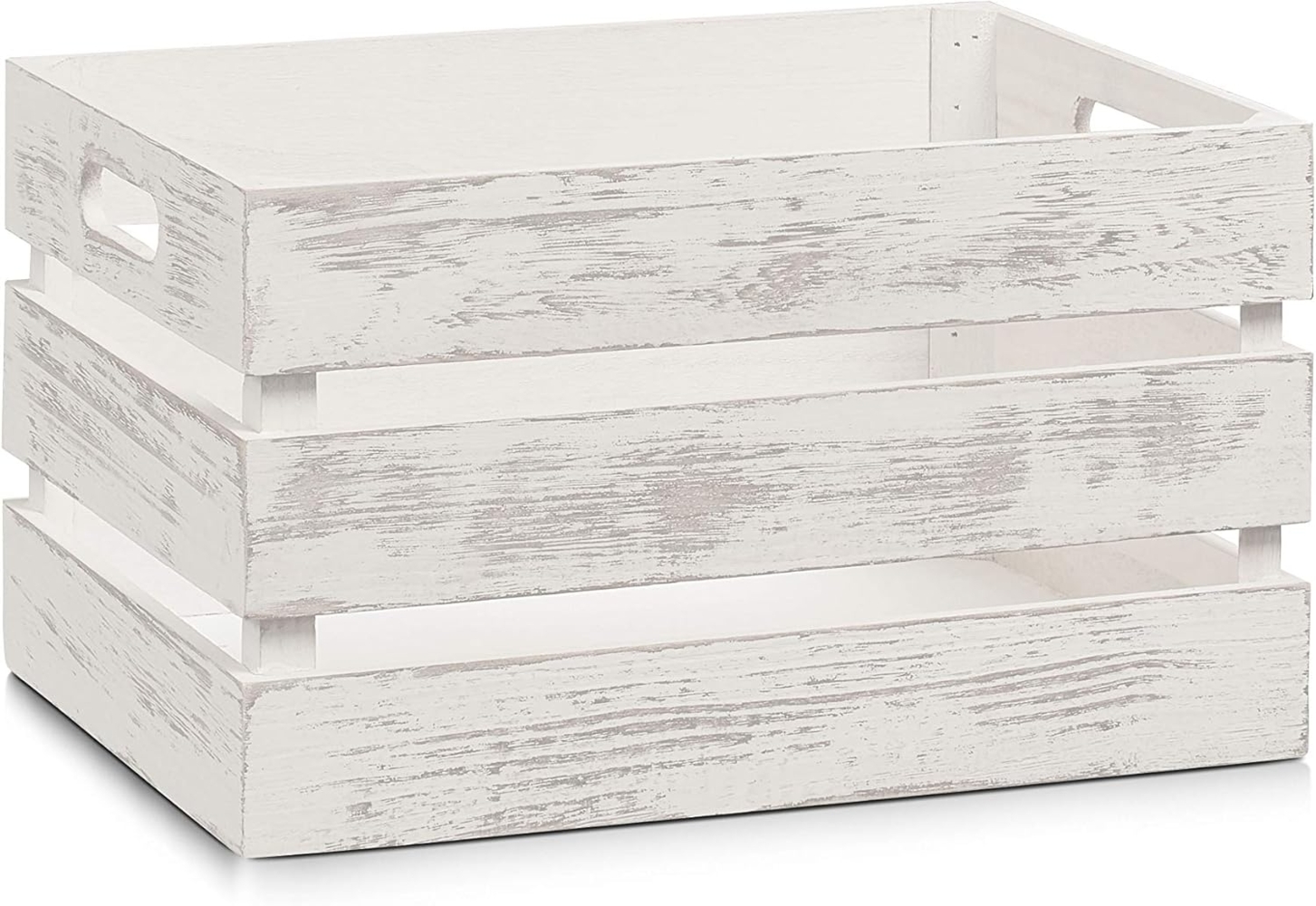 Zeller 15131 Aufbewahrungs-Kiste, Holz, Vintage weiß, 35 x 25 x 20 cm Bild 1