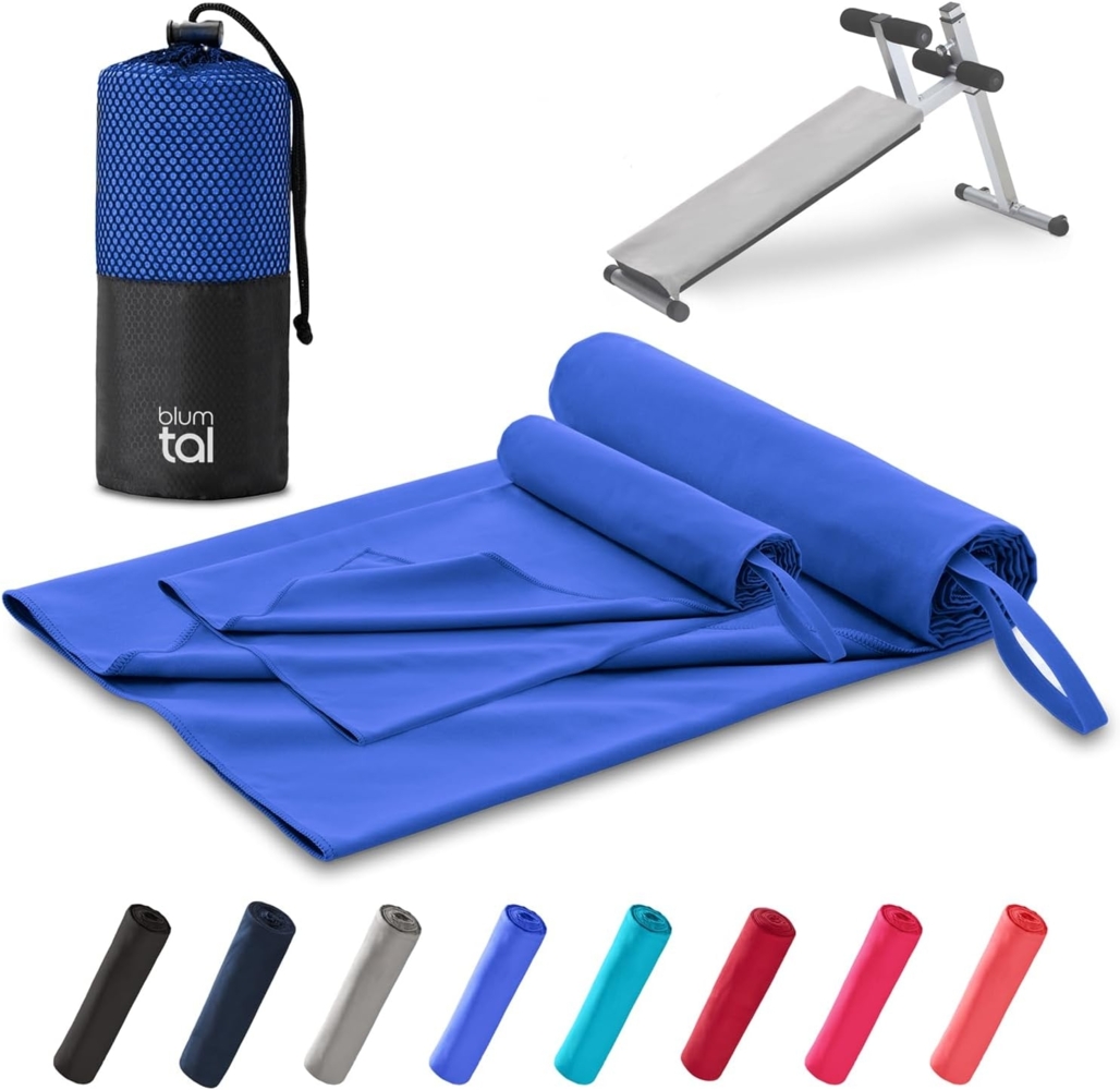 Blumtal Handtuch Fitness Handtuch im 2er Set, Mikrofaser Sporthandtuch Fitnessstudio, Mikrofaser (2-St), 80 x 40 cm Bild 1