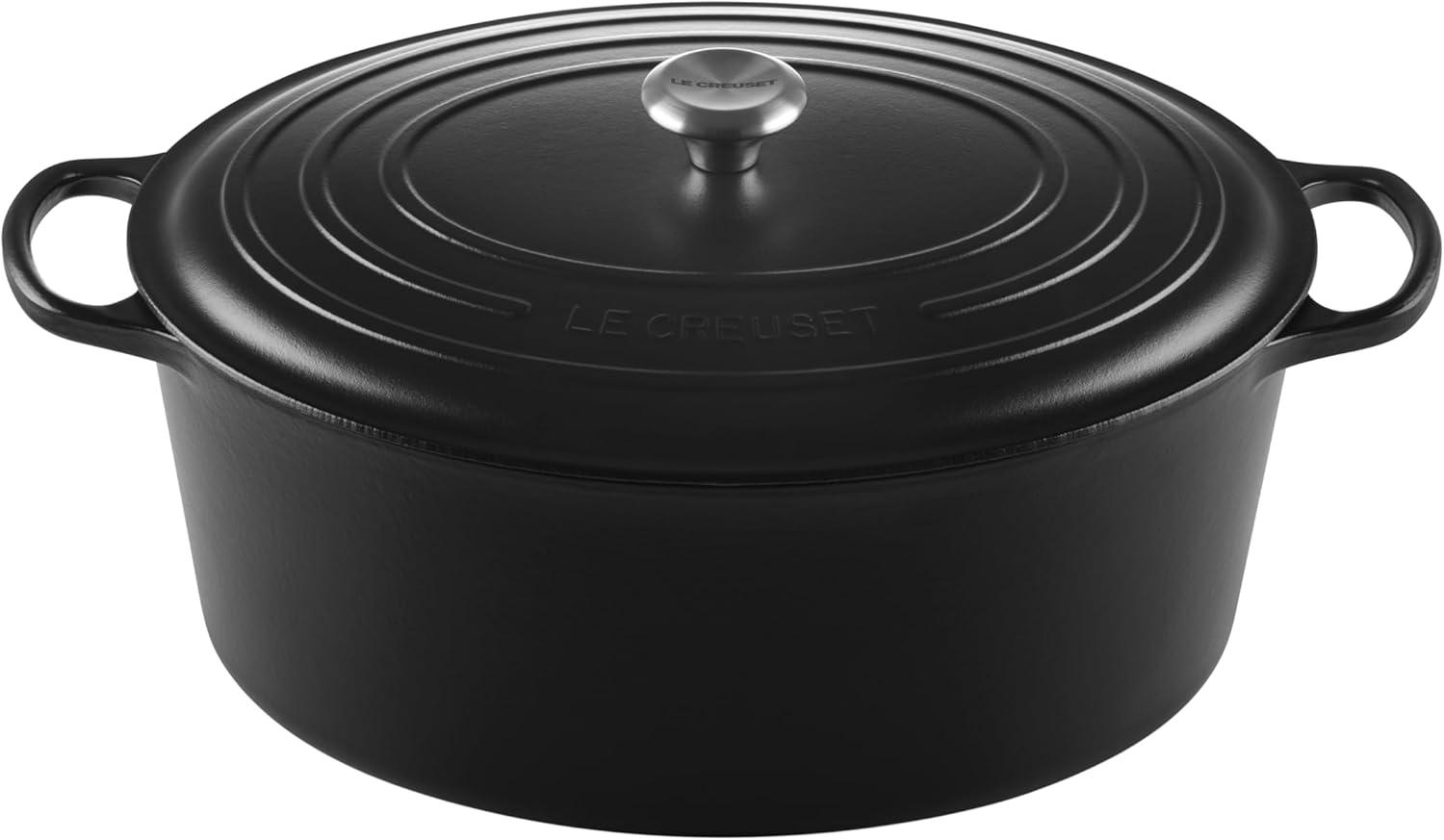 Le Creuset Bräter 'Signature' , Gusseisen , Oval, für alle Herdarten und Induktion geeignet, Schwarz, 40,0 cm Bild 1