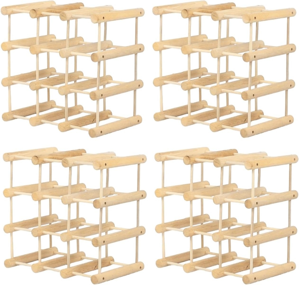 Modo24 Flaschenregal RW7 Eiche Nadelholz Massivholz Für 12 bis 76 Flaschen oder mehr, Weinregal Modular Flaschenregal Weinständer Flaschenständer Bild 1