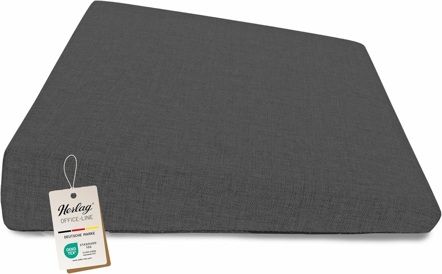 Herlag Keilkissen Stella, Ergonomisches Sitzkeilkissen 37 x 33 x 7/2cm Waschbarer Bezug Bild 1